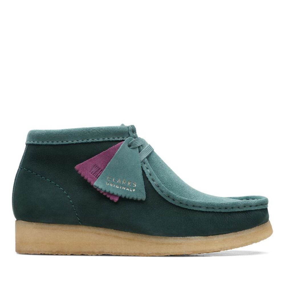 Clarks Womens Wallabee Boot Green Boots (NWT)